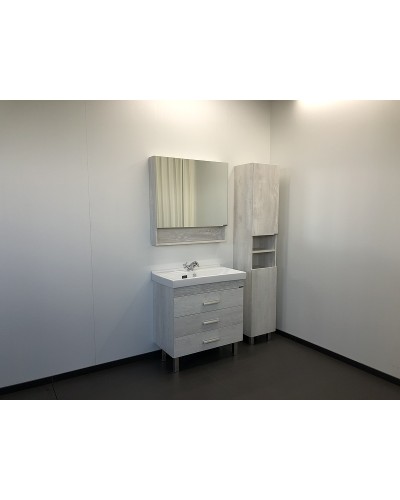 Зеркальный шкаф Comforty Никосия 80 00004138838 Дуб белый