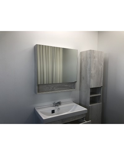 Зеркальный шкаф Comforty Никосия 80 00004138838 Дуб белый