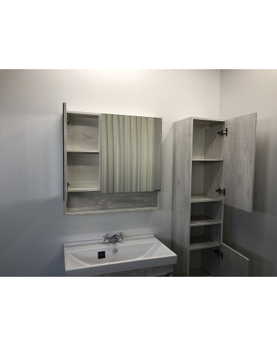 Зеркальный шкаф Comforty Никосия 80 00004138838 Дуб белый