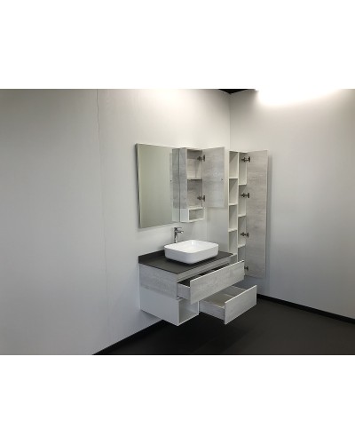 Зеркало со шкафом Comforty Прага 90 00004136263 Дуб белый