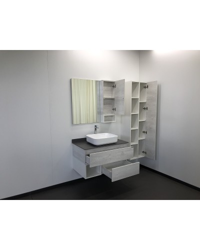 Зеркало со шкафом Comforty Прага 90 00004136263 Дуб белый