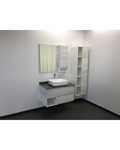 Зеркало со шкафом Comforty Прага 90 00004136263 Дуб белый