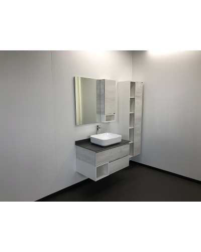 Зеркало со шкафом Comforty Прага 90 00004136263 Дуб белый