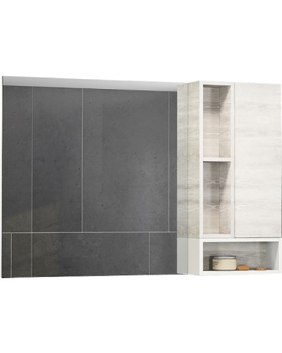 Зеркало со шкафом Comforty Прага 120 00004136262 Дуб белый