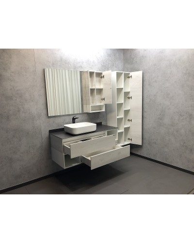 Зеркало со шкафом Comforty Прага 120 00004136262 Дуб белый