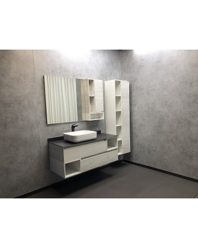 Зеркало со шкафом Comforty Прага 120 00004136262 Дуб белый