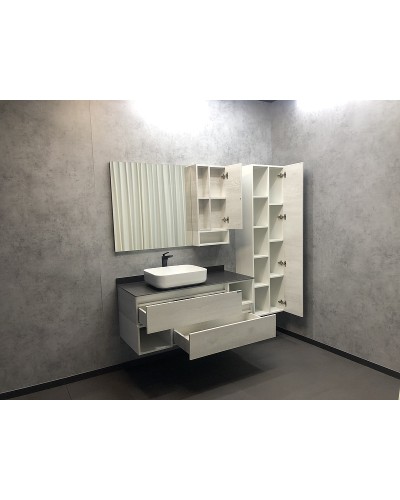 Зеркало со шкафом Comforty Прага 120 00004136262 Дуб белый