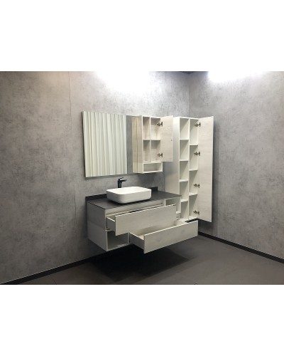 Зеркало со шкафом Comforty Прага 120 00004136262 Дуб белый