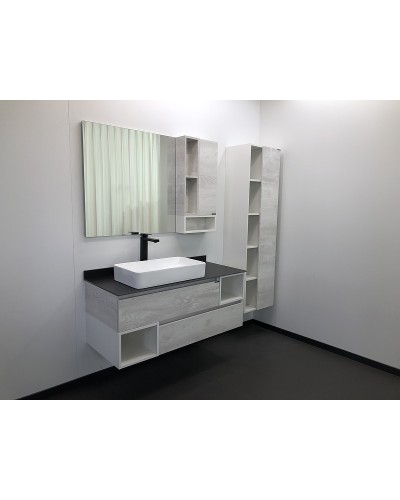 Зеркало со шкафом Comforty Прага 120 00004136262 Дуб белый