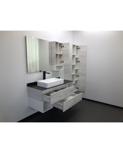 Зеркало со шкафом Comforty Прага 120 00004136262 Дуб белый