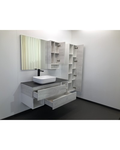 Зеркало со шкафом Comforty Прага 120 00004136262 Дуб белый