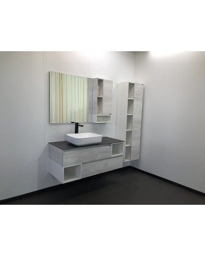 Зеркало со шкафом Comforty Прага 120 00004136262 Дуб белый