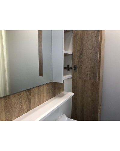 Зеркальный шкаф Comforty Рига 80 00004139024 Дуб сонома