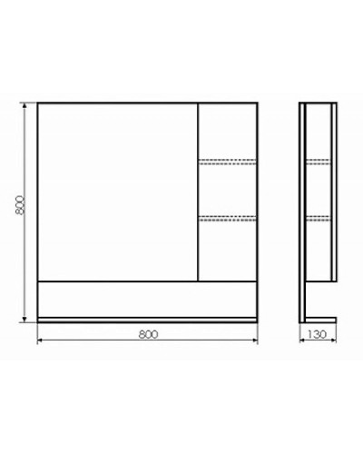 Зеркальный шкаф Comforty Рига 80 00004139024 Дуб сонома