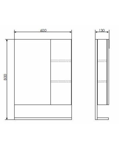 Зеркало со шкафом Comforty Рига 60 00004142211 Дуб сонома