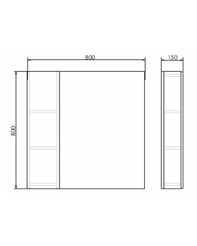 Зеркало со шкафом Comforty Тромсе 80 00004142222 Дуб сонома
