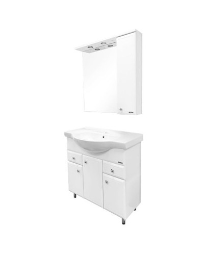 Зеркало со шкафом Comforty Сочи 85 00003132119 Белый глянец