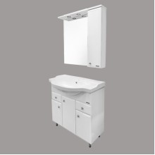 Зеркало со шкафом Comforty Сочи 100 00003132226 Белый глянец