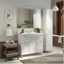 Зеркало со шкафом Comforty Сочи 100 00003132226 Белый глянец