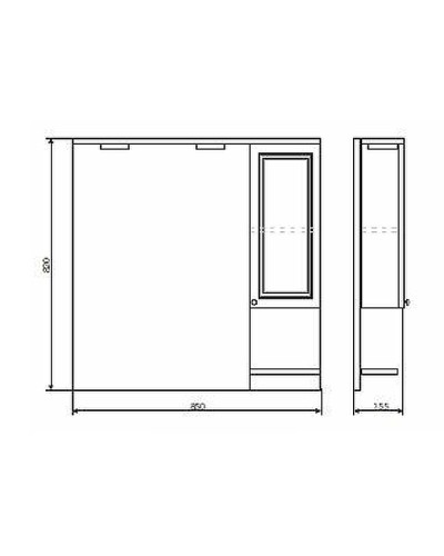 Зеркальный шкаф Comforty Севилья 85 00003132625 Слоновая кость