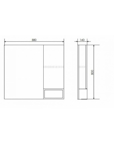 Зеркало со шкафом Comforty Турин 90 00004136265 Дуб бежевый