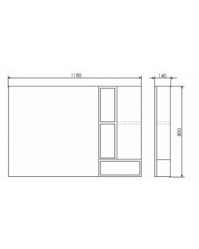 Зеркало со шкафом Comforty Турин 120 00004137136 Дуб бежевый