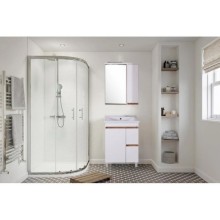 Зеркальный шкаф 60х74,4 см белый/дуб золотой R ASB-Mebel Марко