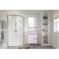 Зеркальный шкаф 60х74,4 см белый/дуб золотой R ASB-Mebel Марко