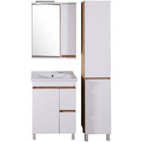 Зеркальный шкаф 60х74,4 см белый/дуб золотой R ASB-Mebel Марко