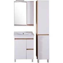 Зеркальный шкаф 60х74,4 см белый/дуб золотой R ASB-Mebel Марко