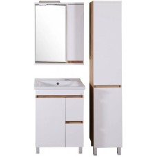 Зеркальный шкаф 60х74,4 см белый/дуб золотой R ASB-Mebel Марко