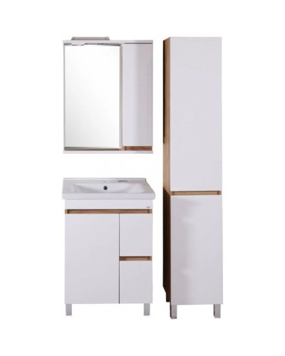 Зеркальный шкаф 60х74,4 см белый/дуб золотой R ASB-Mebel Марко