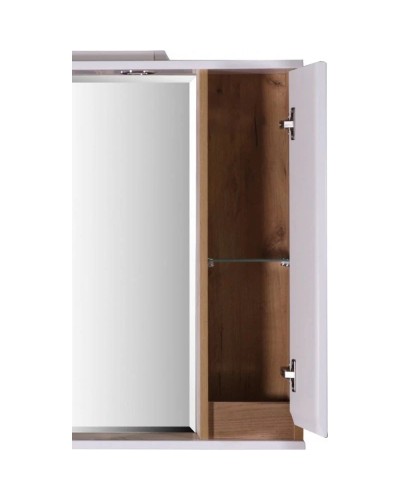 Зеркальный шкаф 60х74,4 см белый/дуб золотой R ASB-Mebel Марко