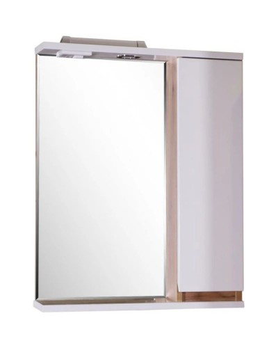 Зеркальный шкаф 60х74,4 см белый/дуб золотой R ASB-Mebel Марко