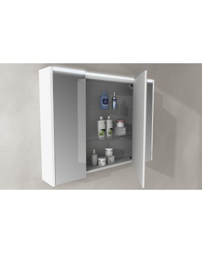 Зеркальный шкаф с тремя распашными дверьми с LED подсветкой дверей CEZARES 84219