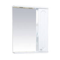 Александра - 55 Зеркало-шкаф прав.(свет) белый мет