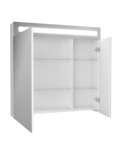 Зеркальный шкаф Owl 1975 Nyborg 80 OW06.07.00 с подсветкой Белый