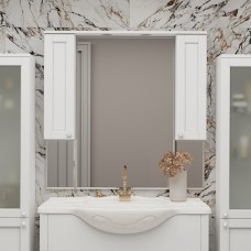 Латте -105 Зеркало-шкаф белая эмаль