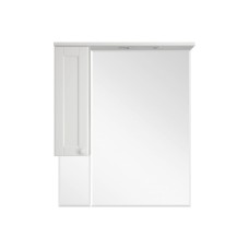 Латте - 85 Зеркало-шкаф левое белая эмаль
