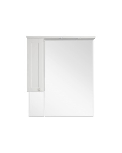 Латте - 85 Зеркало-шкаф левое белая эмаль