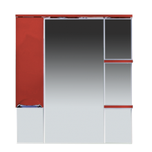 Кристи - 90 Зеркало - шкаф лев. (свет) бордо