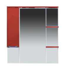 Кристи - 90 Зеркало - шкаф лев. (свет) бордо