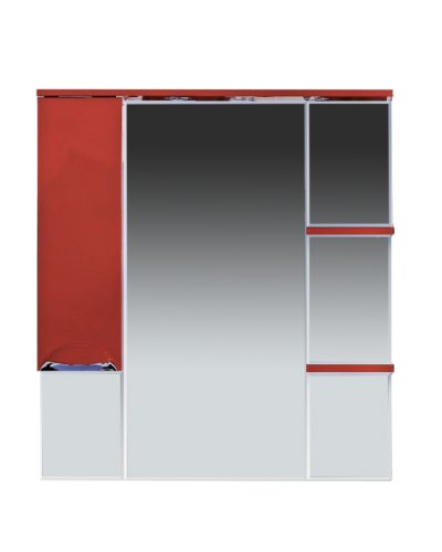 Кристи - 90 Зеркало - шкаф лев. (свет) бордо