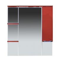 Кристи - 90 Зеркало - шкаф прав. (свет) бордо