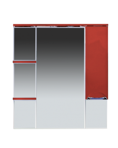 Кристи - 90 Зеркало - шкаф прав. (свет) бордо
