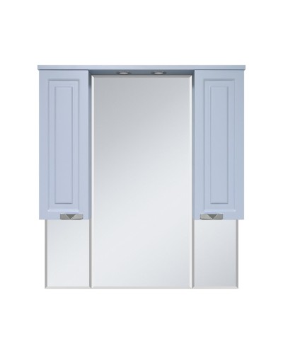 Терра - 90 зеркало-шкаф серый