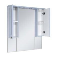 Терра - 90 зеркало-шкаф серый