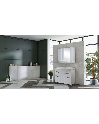 Зеркало со шкафом Onika Веронэлла 100 210506 Белое