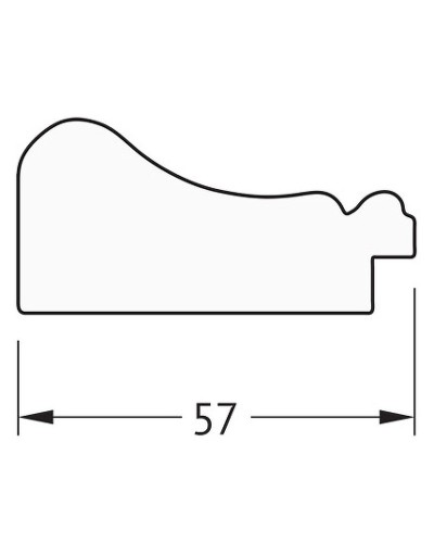 Зеркало Evoform Definite 84х64 BY 1011 в багетной раме - Беленый дуб 57 мм