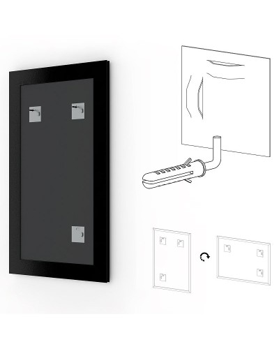 Зеркало Evoform Definite 86х66 BY 1014 в багетной раме - Орех 65 мм